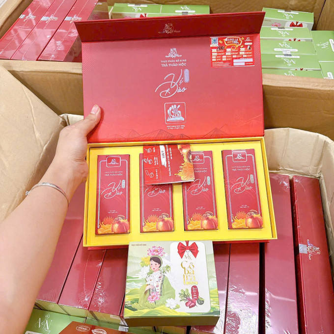 Trà Thảo Dược Vị Đào Mẫu Mới – Hộp 20 Gói – Cam Kết Chính Hãng