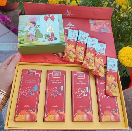 Trà Thảo Dược Vị Đào Mẫu Mới – Hộp 20 Gói – Cam Kết Chính Hãng