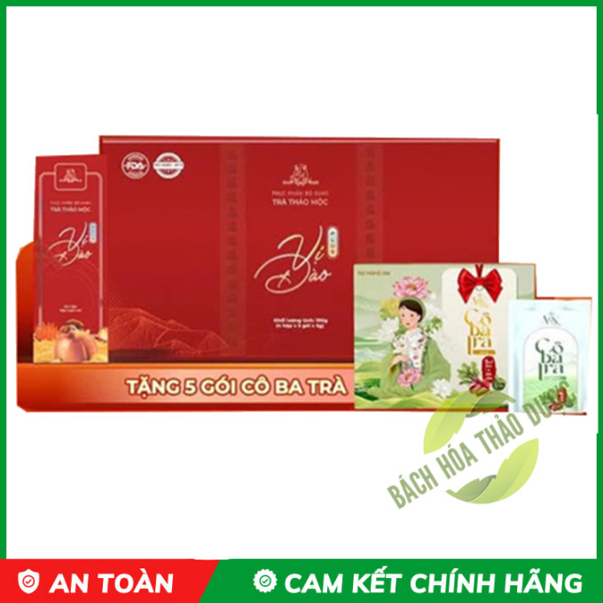 Trà Thảo Dược Vị Đào Mẫu Mới – Hộp 20 Gói – Cam Kết Chính Hãng