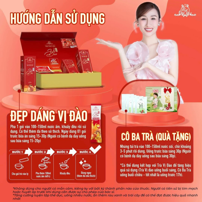 Trà Thảo Dược Vị Đào Mẫu Mới – Hộp 20 Gói – Cam Kết Chính Hãng
