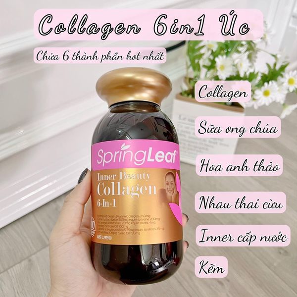 Viên Uống Collagen 6 In 1 Spring Leaf Úc – Hàng Chuẩn Chính Hãng