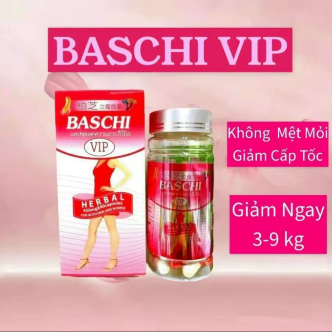 Giảm Cân Baschi Hồng VIP 40 Viên – Hàng Chuẩn Thái Lan