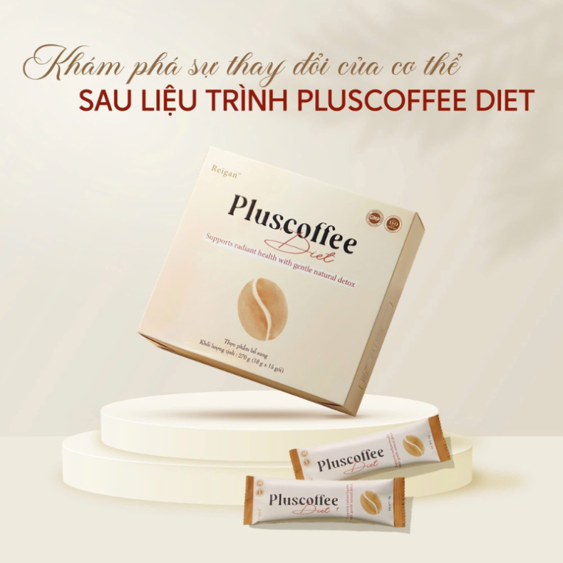 Cà Phê Giảm Cân Pluscoffee Diet – Hộp 15 Gói – Chuyên Dành Cho Cơ Địa Khó Giảm